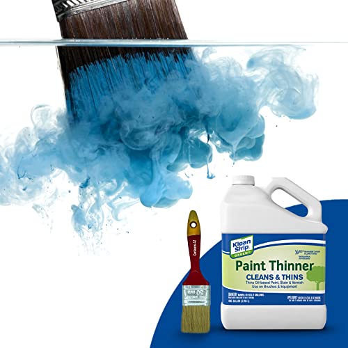 Klean Strip Paint Thinner 1 Gallon - Cleans Enamel Paint and Airbrushes Paint and Decrease Viscosity of Stain from Brushes and Art Supplies Equipment with Centaurs AZ Premium Quality Brush