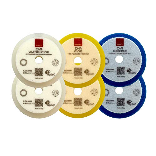 RUPES High Performance D-A Foam Pad 6 Pack Combo Kit 3, 5, & 6 Inch Pads