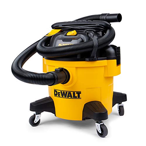 DEWALT DXV06PZ 4 Peak HP, 6 Gallon Poly Wet/Dry Vac, Heavy-Duty Shop Vacuum with Blower Function Yellow+Black