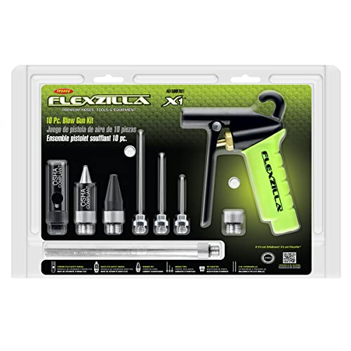 Flexzilla X1 Blow Gun Kit, 10-Piece, ZillaGreen - AG1500FZKIT