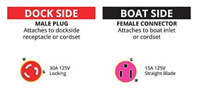 Marinco 105SPP Marine Electrical Shore Power Pigtail Adapter, 30 AMP