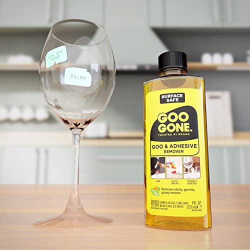  Goo Gone Original Liquid - 8 Ounce and Sticker Lifter - Surface  Safe Adhesive Remover Safely Removes Stickers Labels Decals Residue Tape  Chewing Gum Grease Tar Crayon Glue : Arts, Crafts & Sewing
