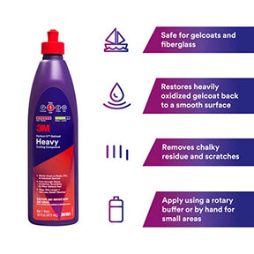 3M Perfect-It Gelcoat Heavy Cutting Compound, 36101 Oxidation Remover