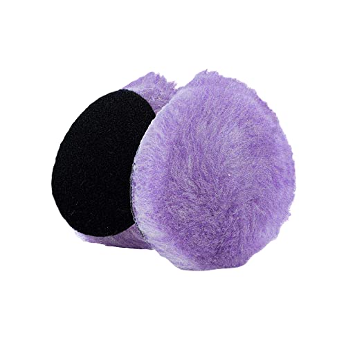 Lake Country Purple Foamed-Wool Buffing and Polishing Pad, 3.5, 5.25, & 6.25 Inch Pads