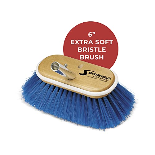 Shurhold 6" Extra Soft Bristle Brush, Blue