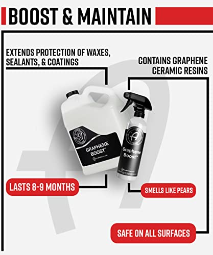 Adam's Graphene Boost - Graphene Ceramic Coating Spray For Car Detailing, Adds Protection & Extends The Life Of Top Coat Ceramics, Maintenance Spray  On Wipe Off