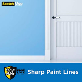 ScotchBlue Sharp Lines Multi-Surface Painter's Tape, 1.88 Inches x 60 Yards, 3 Rolls, Blue, Paint Tape Protects Surfaces and Removes Easily, Edge-Lock Painting Tape for Indoor and Outdoor Use