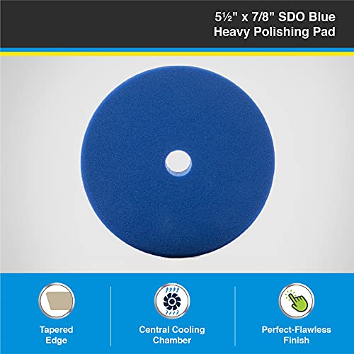 Lake Country SDO Blue Heavy polishing pad, 3.5, 5.5, & 6.5 Inch Pads