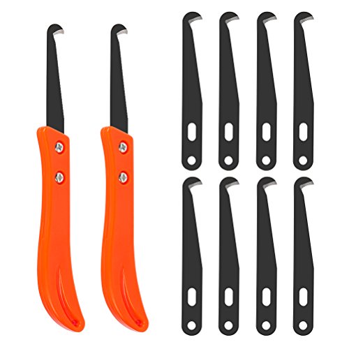 FOCCTS 12PCS Grout Remover Tool, 2 Grout Saw and 10 Grout Removal Knife, Caulking Tool Kit for Kitchen, Bathroom, Bedroom, Tiles Gap