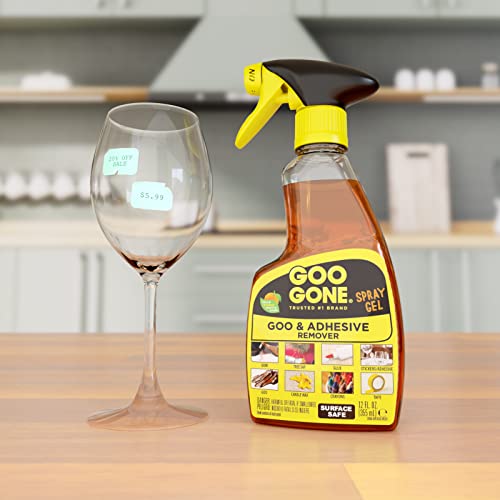 Goo Gone Adhesive Remover Spray Gel - 2 Pack and Sticker Lifter - Removes  Chewing Gum Grease Tar Stickers Labels Tape Residue Oil Blood Lipstick