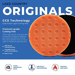 Lake Country CCS Orange Foam Light Cutting Pad, 3.5, 5.5, & 6.5 Inch Pads