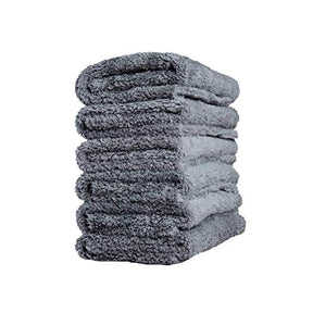 Adam's Borderless Grey Edgeless Microfiber Towel (6 Pack)