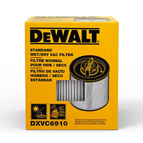 DEWALT DXVC6910 Cartridge Filter Replacement for 6-16 Gallon DEWALT Wet/Dry Vac