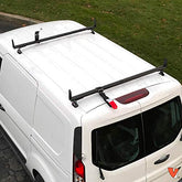 J2000 Aluminum Ladder Roof Rack 2 bar System with Accessories for a 2014-Newer Transit Connect Black