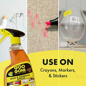 Goo Gone Adhesive Remover Spray Gel - 2 Pack and Sticker Lifter