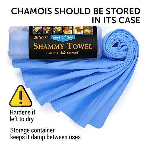 Mighty Cleaner Premium Shammy Towel + Storage Case - 26"x17"