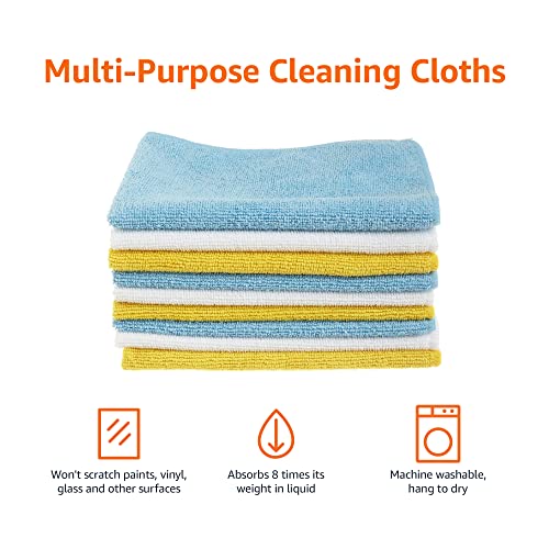 Microfiber Cleaning Cloths - Pack of 24, 12 x 16-Inch