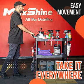 Maxshine Rolling Detailing Cart 3-Tier