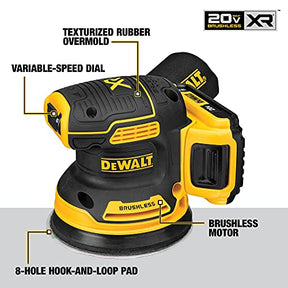 DEWALT 20V MAX* Random Orbit Sander, 5-Inch, Cordless Kit (DCW210D1) , Yellow