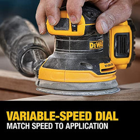 DEWALT 20V MAX* Random Orbit Sander, 5-Inch, Cordless Kit (DCW210D1) , Yellow