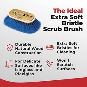 Shurhold 6" Extra Soft Bristle Brush, Blue