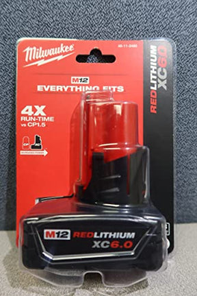 Milwaukee 48-11-2460 M12 REDLITHIUM XC6.0 Extended Capacity Battery Pack