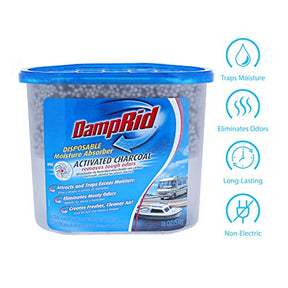 DampRid Moisture Absorber with Activated Charcoal for Boats & RVs, 18 oz. Fragrance Free
