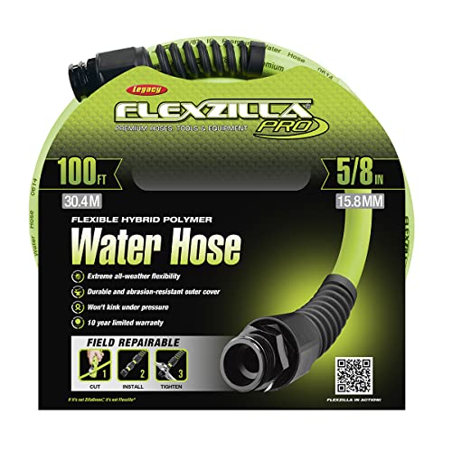 Flexzilla Pro Water Hose, 5/8 in. x 100 ft., Heavy Duty