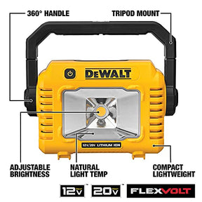 DEWALT 12V/20V MAX Work Light, LED, Compact, Tool Only