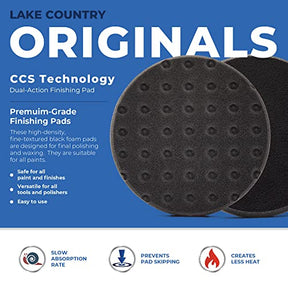 Lake Country CCS Black Foam Finishing Pad 3.5, 5.5, & 6.5 Inch Pads