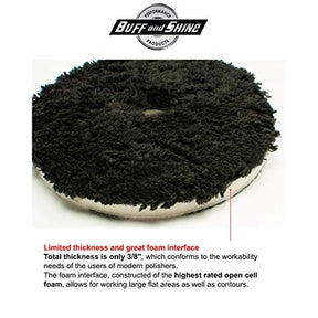 Buff and Shine Black Uro-Fiber Finishing Pad 1, 2, 3, 5, & 6 Inch Pads