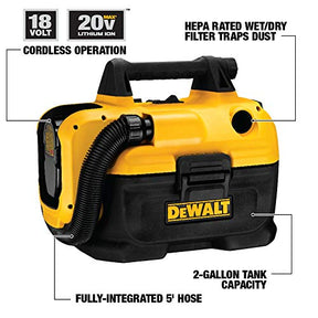 DEWALT 20V MAX Cordless Wet-Dry Vacuum, Tool Only (DCV580H)