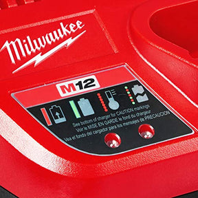 Milwaukee Genuine OEM 48-59-2401 M12 Lithium Ion 12 Volt Battery Charger, Red