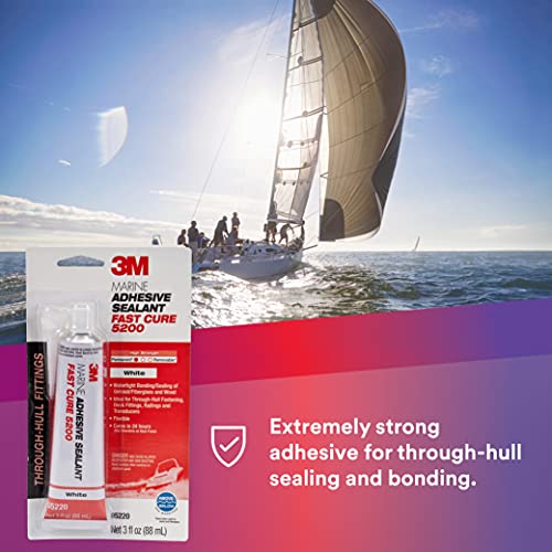 3M Marine Adhesive Sealant Fast Cure 5200 (05220) - 3 fl oz