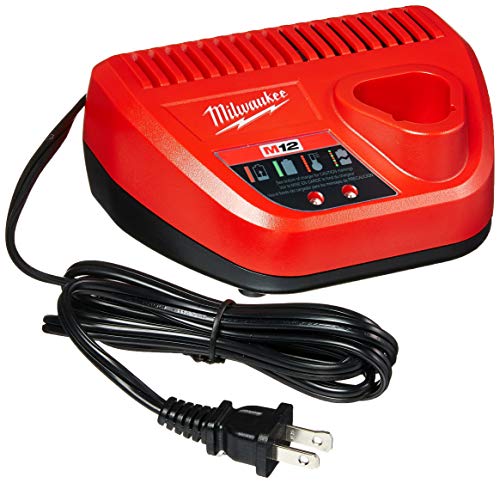 Milwaukee Genuine OEM 48-59-2401 M12 Lithium Ion 12 Volt Battery Charger, Red
