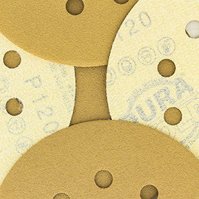 Dura-Gold Premium 5" Gold Sanding Discs 40-3,000 Grit (Box of 25-50)