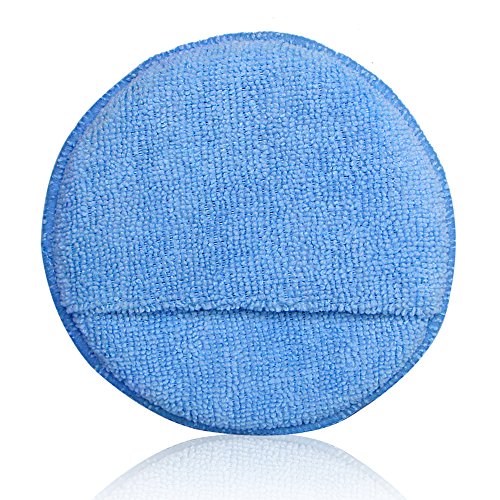 Microfiber Compound & Polish Applicator, Blue, 5" Diameter, Pack of 10